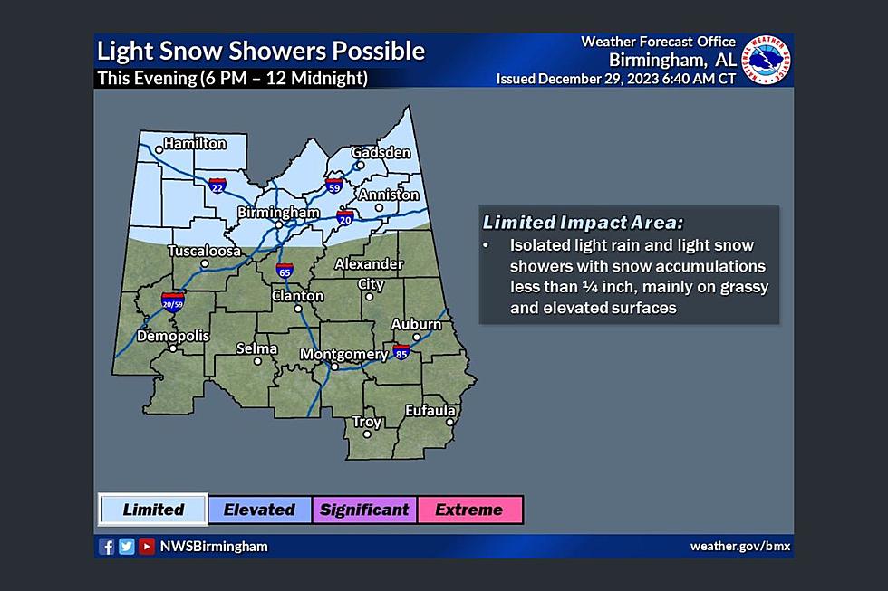 Alabama Gets a Taste of Winter: Light Snow Showers Possible
