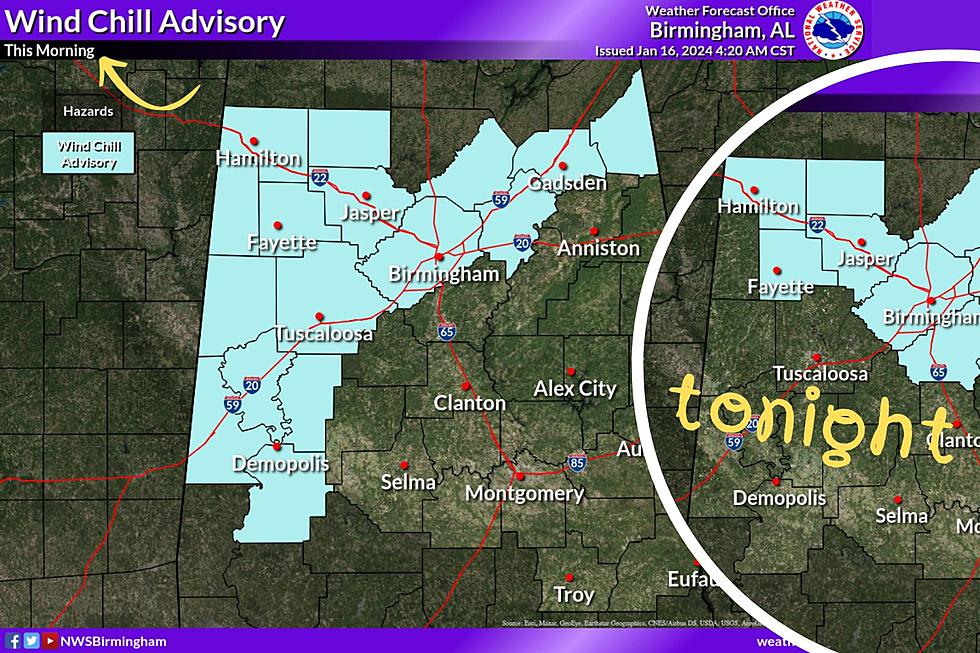 Advisory: Expect Frigid Wind Chill Values for Portions of Alabama