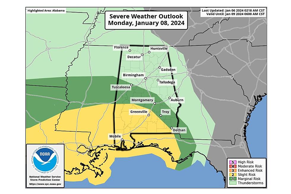 Alabama Weather Alert: Early Week Strong to Severe Storms Likely