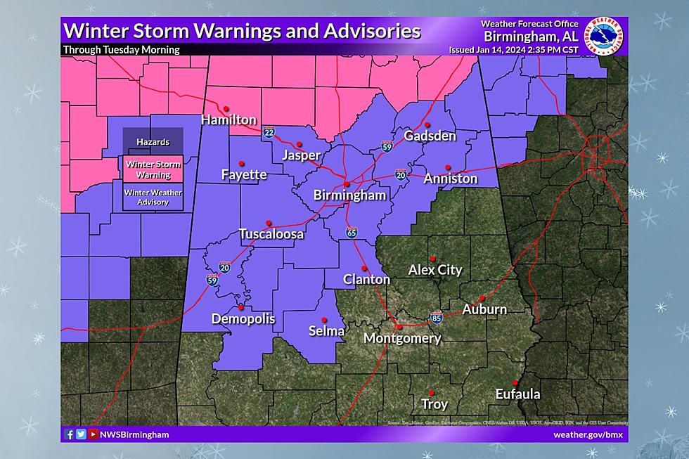 Alert: Winter Weather Advisory for Portions of Alabama
