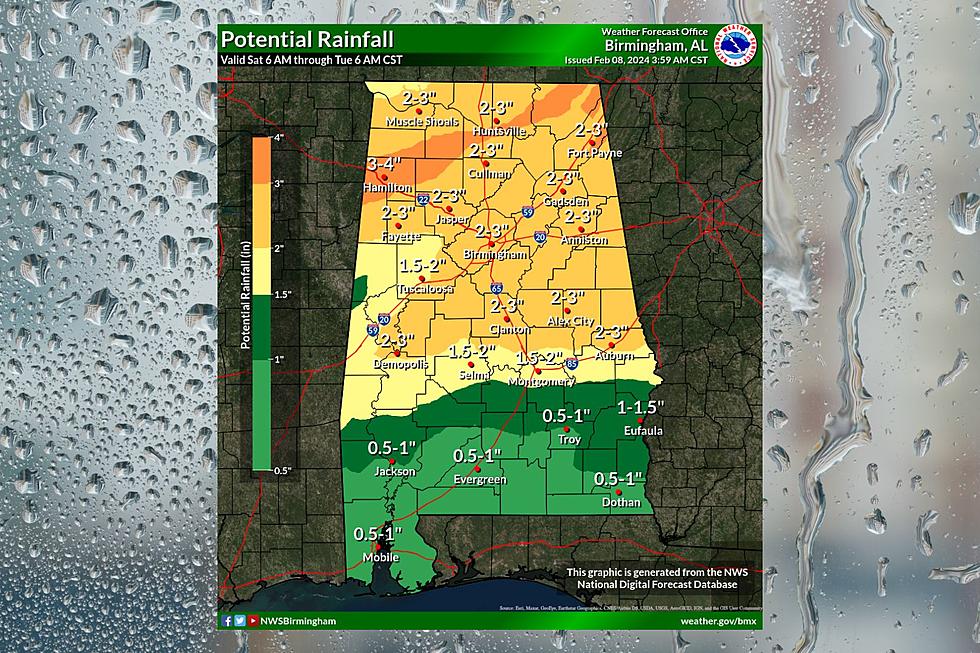 Risk of Excessive Rainfall in Portions of Alabama This Weekend