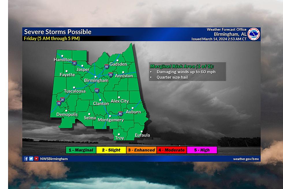 Severe Weather Expected Friday in Alabama: Damaging Winds &#038; Hail