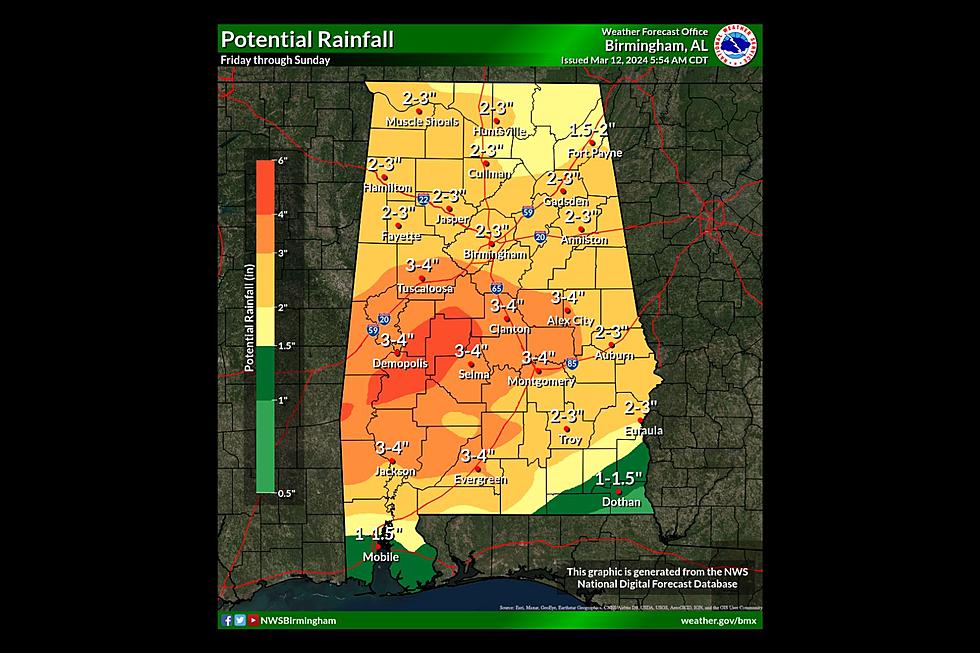 Monitoring Possible Excessive Rain Event This Weekend in Alabama 