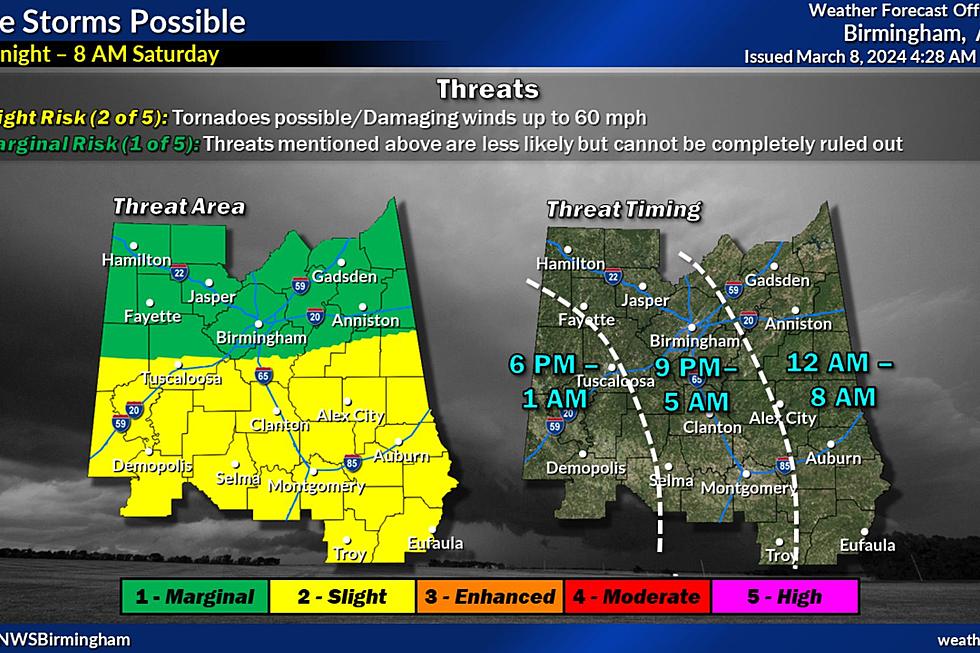 Severe Weather Expected Across Central Alabama