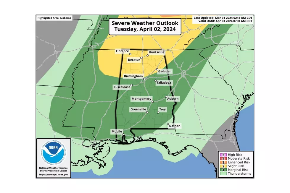 Alabama Weather: Damaging Winds and Hail Threat Kick Off April