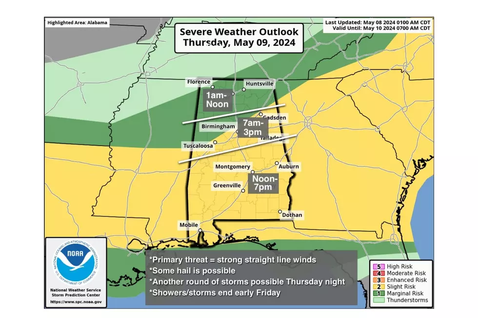 Stay Weather Aware: Alabama Expects a Strong-Severe Storm Threat Thursday