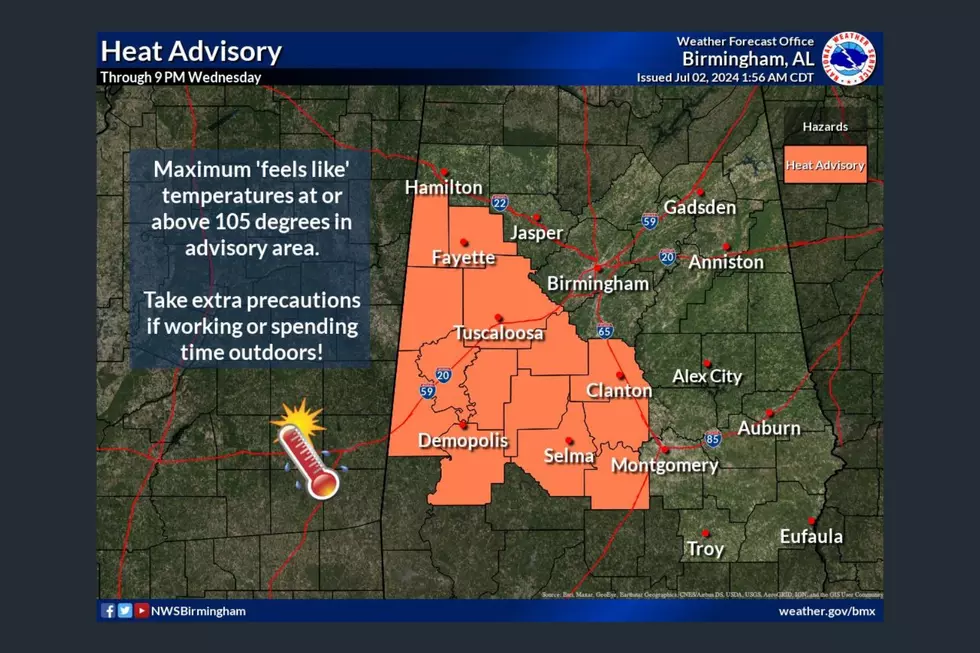 Rising Heat Indices in West Alabama Prompt Heat Advisory