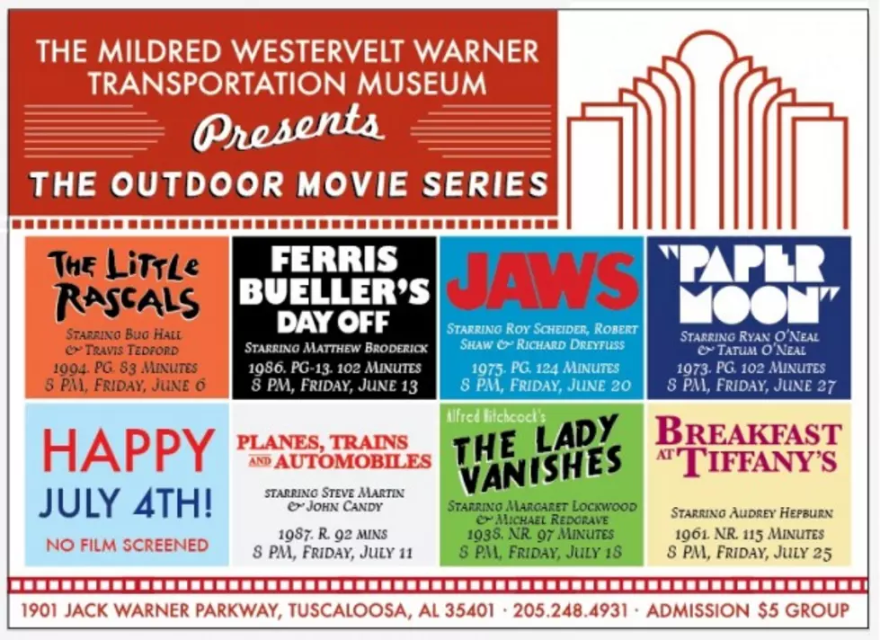 When Does the Tuscaloosa Summer Outdoor Movie Series Begin?