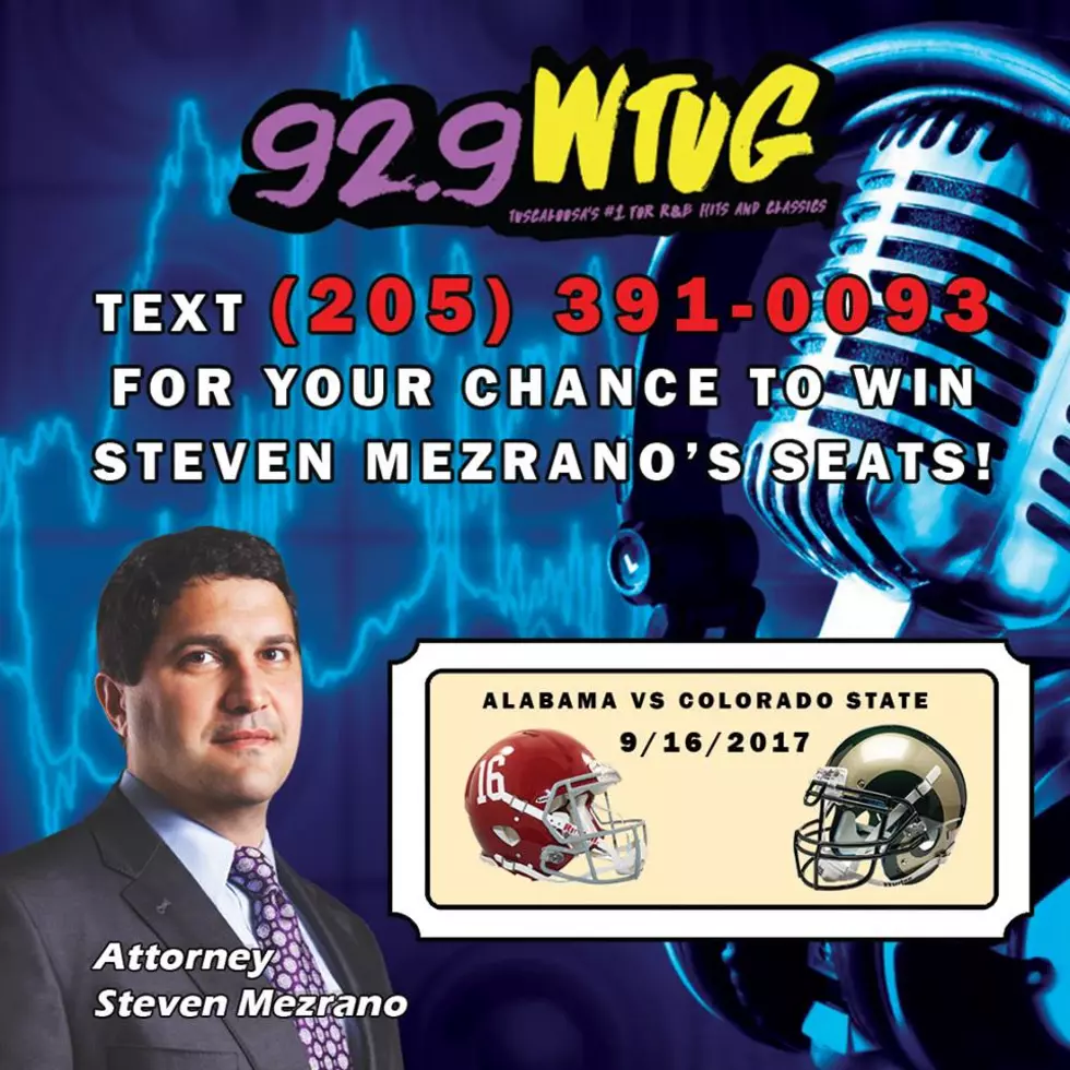 Win Tickets to the Alabama VS Colorado State Game Compliments of Steven Mezrano