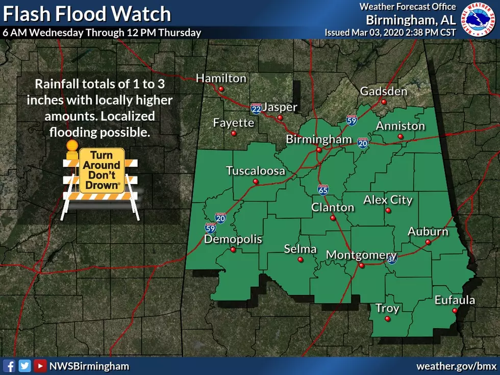 Flash Flood Watch Starts Wednesday Morning