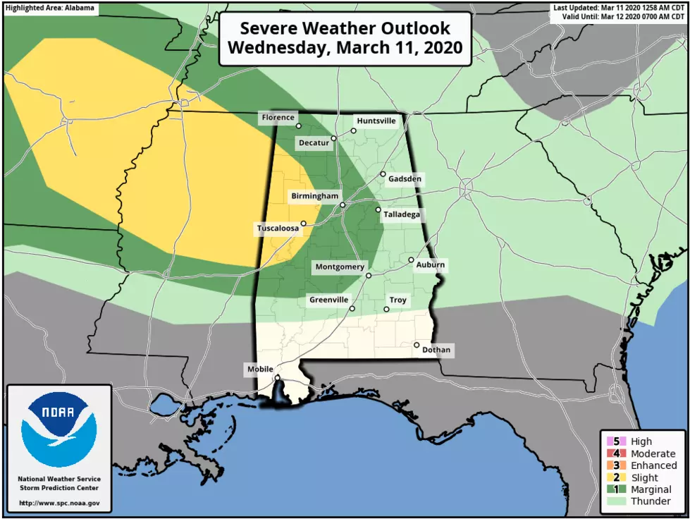 Potential For Severe Thunderstorms Later Today