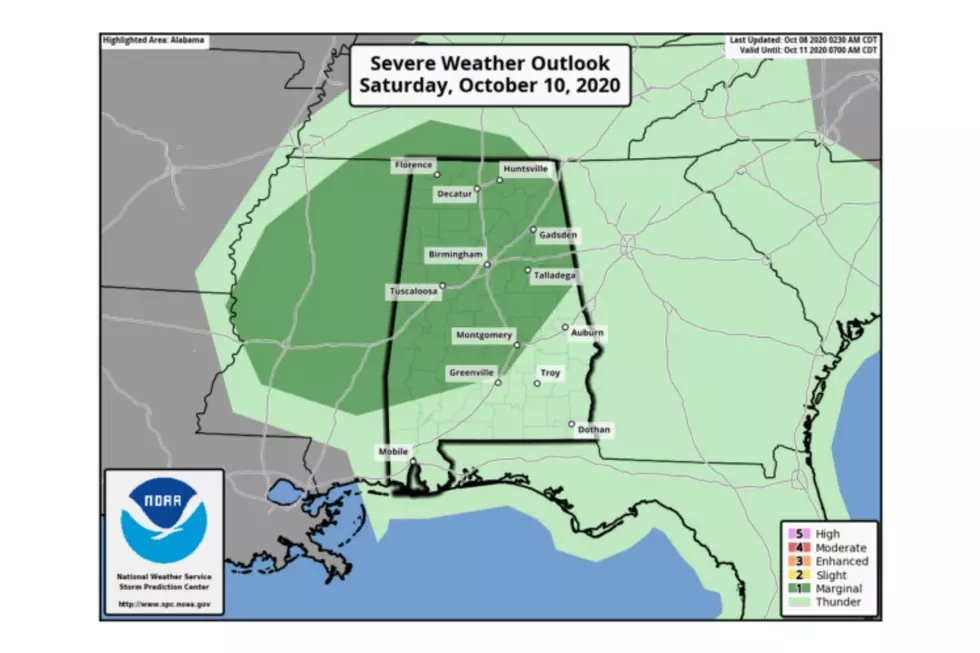 Delta Brings Potential Severe Weather to Our Area Saturday
