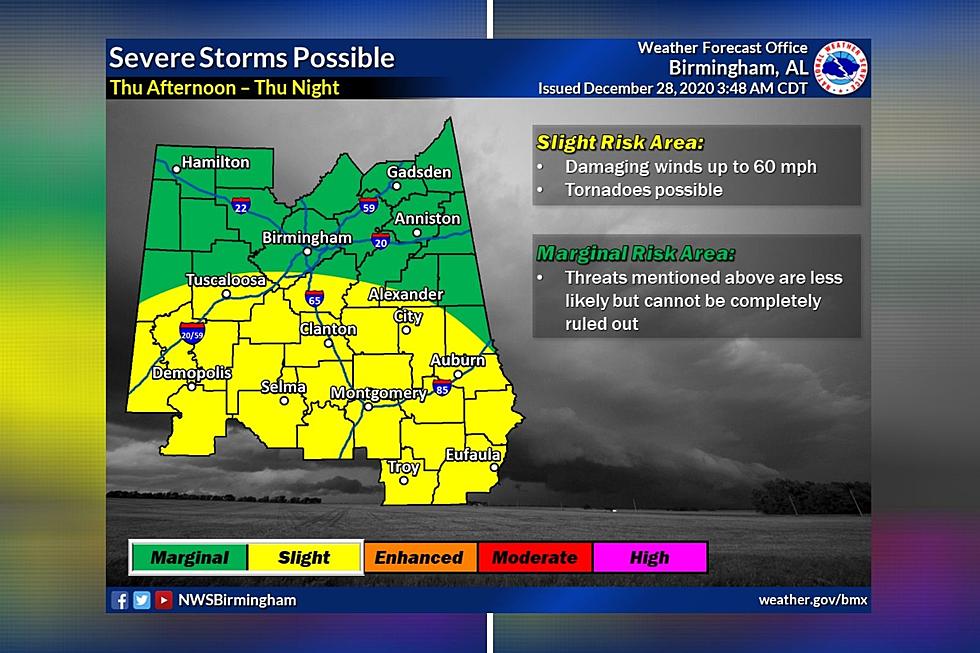 Possibility of Severe Weather on New Year’s Eve in Alabama