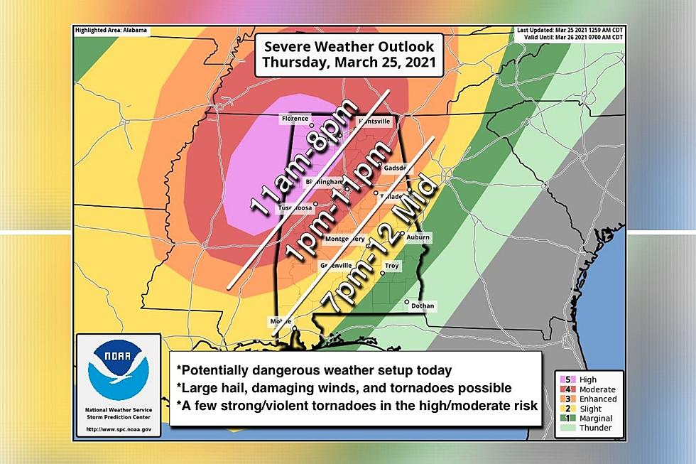 Alabama Get Ready, Possible Hazardous Severe Weather Today