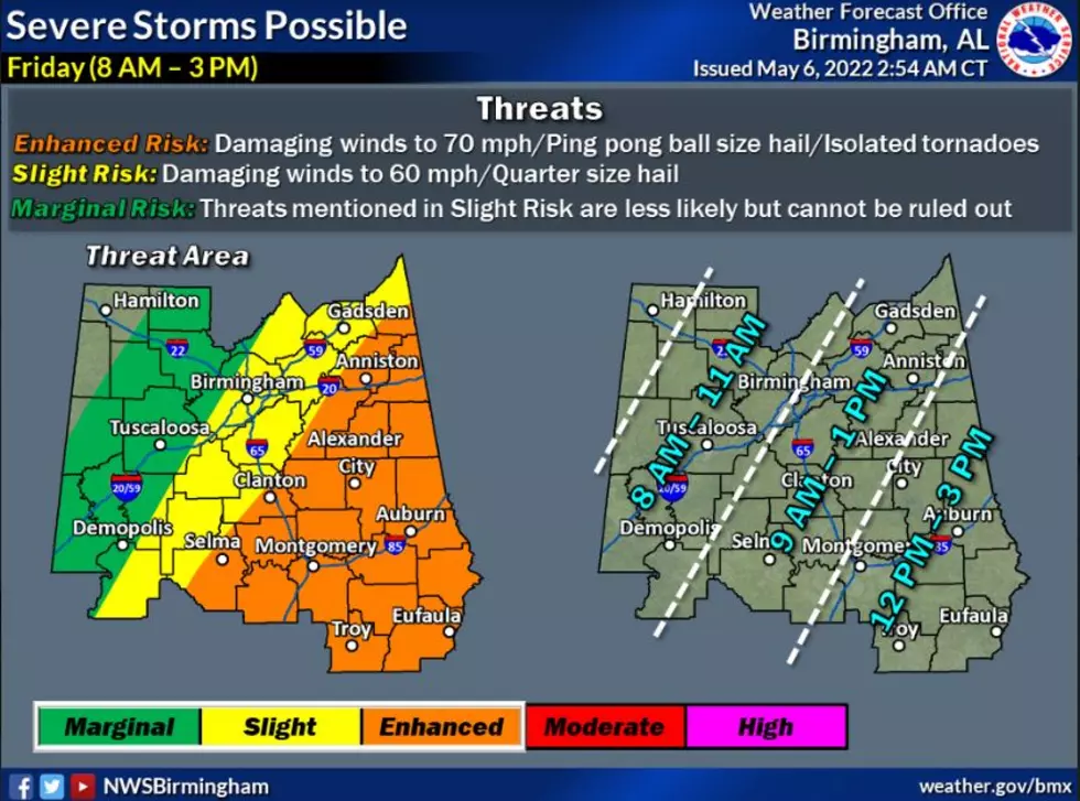 Impending Storms Bring Severe Weather Concerns for West, Central Alabama