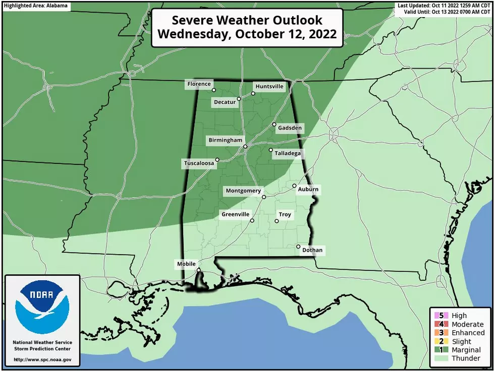 Potential Severe Weather Threat for Alabama Could Help Dry Spell