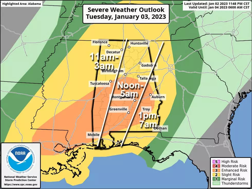 Alabamians Be Prepared for 2 Rounds of Possible Severe Weather