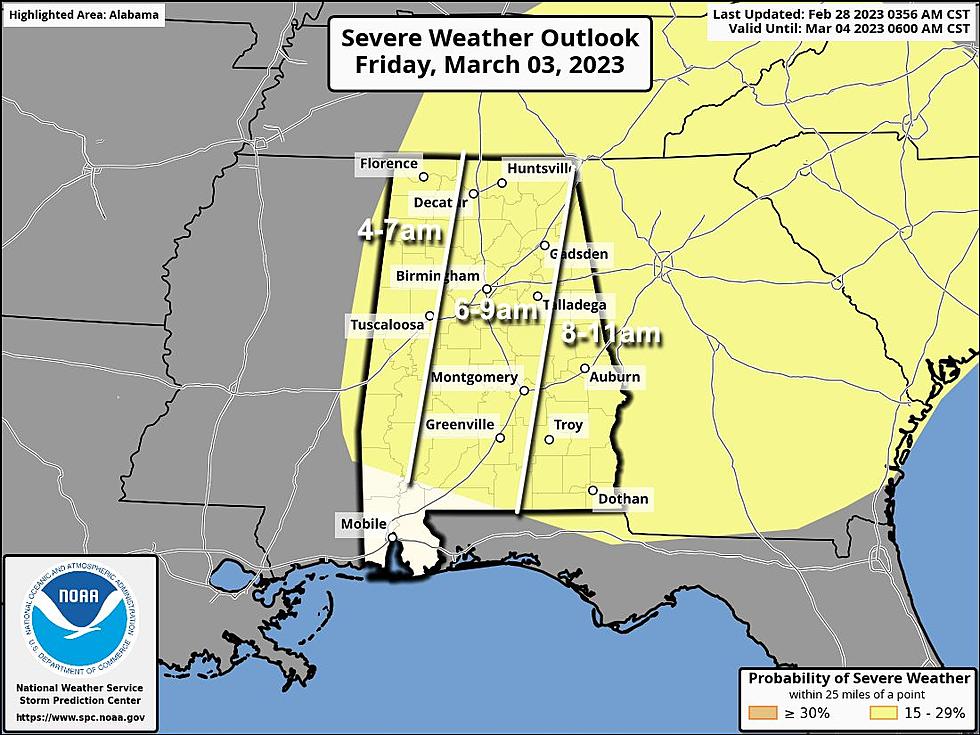 Wednesday Through Friday Severe Weather Threat Timing Details