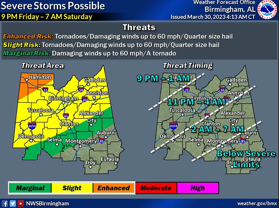 Severe Weather Info: Enhanced Risk Added to Portions of Alabama