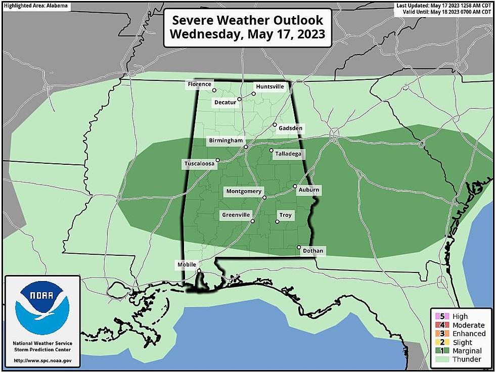 Milder Temps, Possible Severe Thunderstorms Today in Alabama