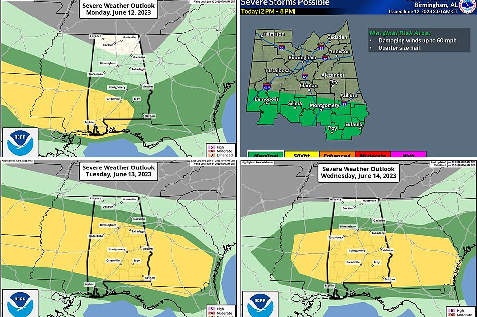 Expect Multiple Days of Damaging Winds, Hail, Flooding in Alabama