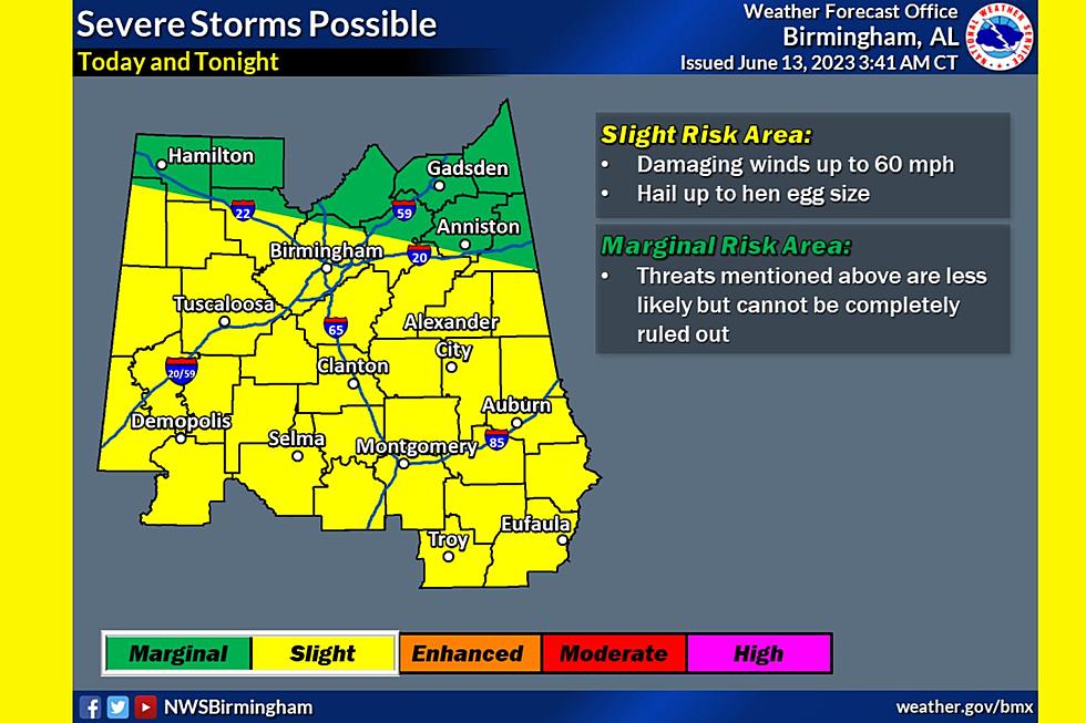 Today Alabamians Can Expect Damaging Winds, Large Hail, Flooding