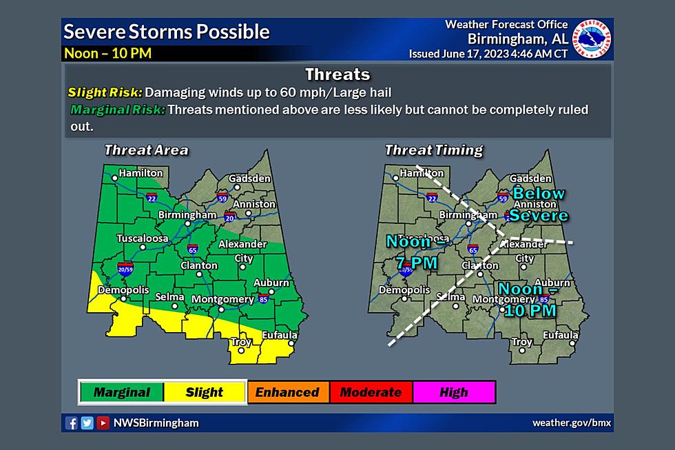 Possible Severe Weather Saturday Afternoon, Evening in West, Central Alabama