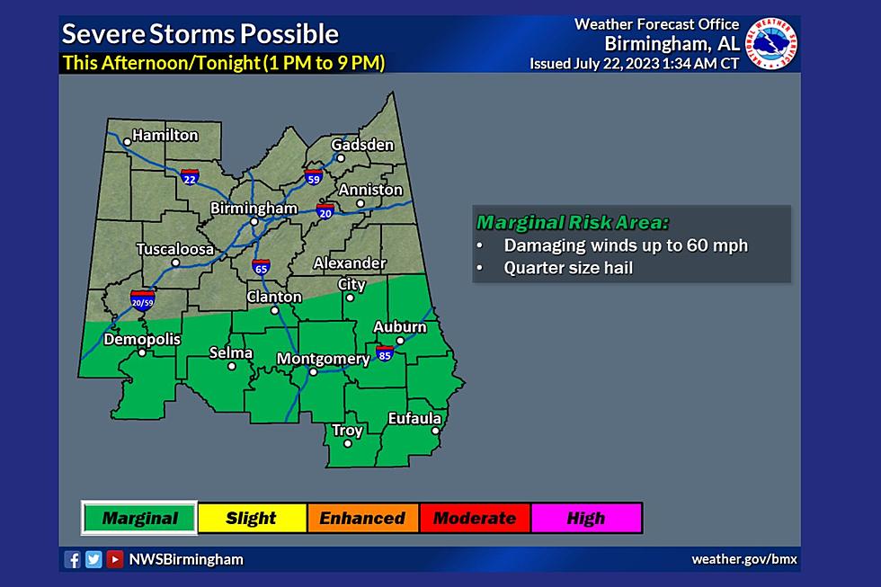Possible Damaging Winds, Hail, Flooding in Portions of Alabama