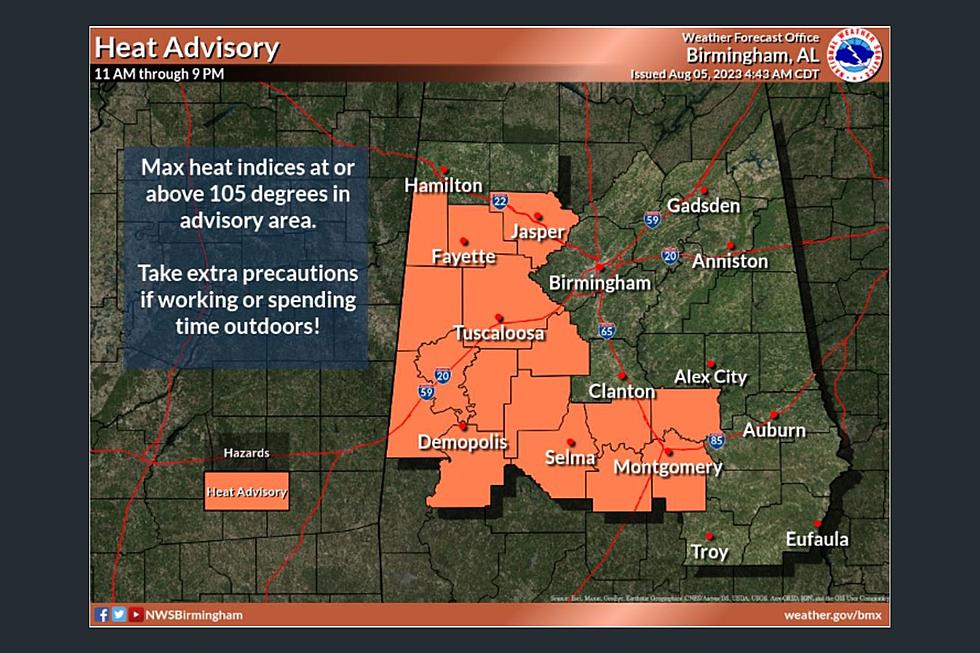 Heat Advisory: Hot Temps + High Humidity in Portions of Alabama