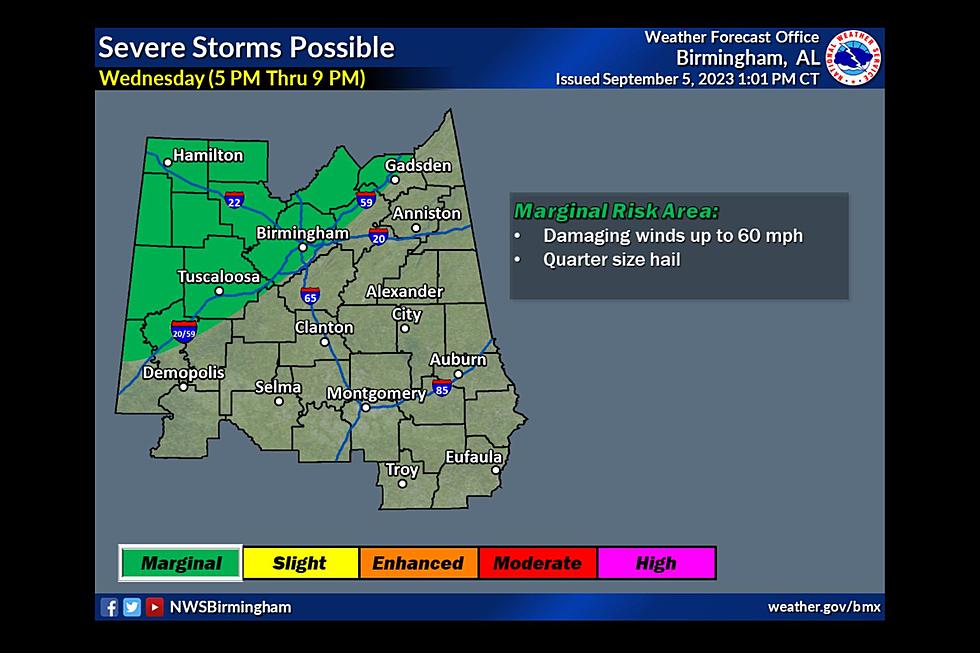Strong Thunderstorms in Alabama Could Bring Damaging Winds, Hail