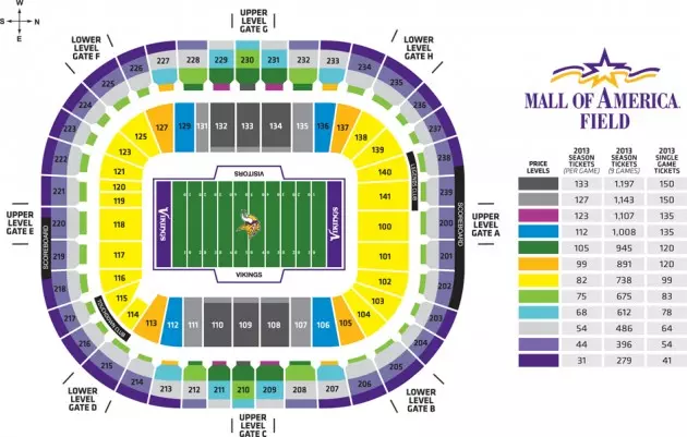 Minnesota Vikings Announce 2014 Season Ticket Prices