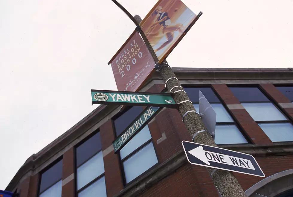 Yawkey Way Signs Come Down Outside Fenway Park, Home of the Boston Red Sox