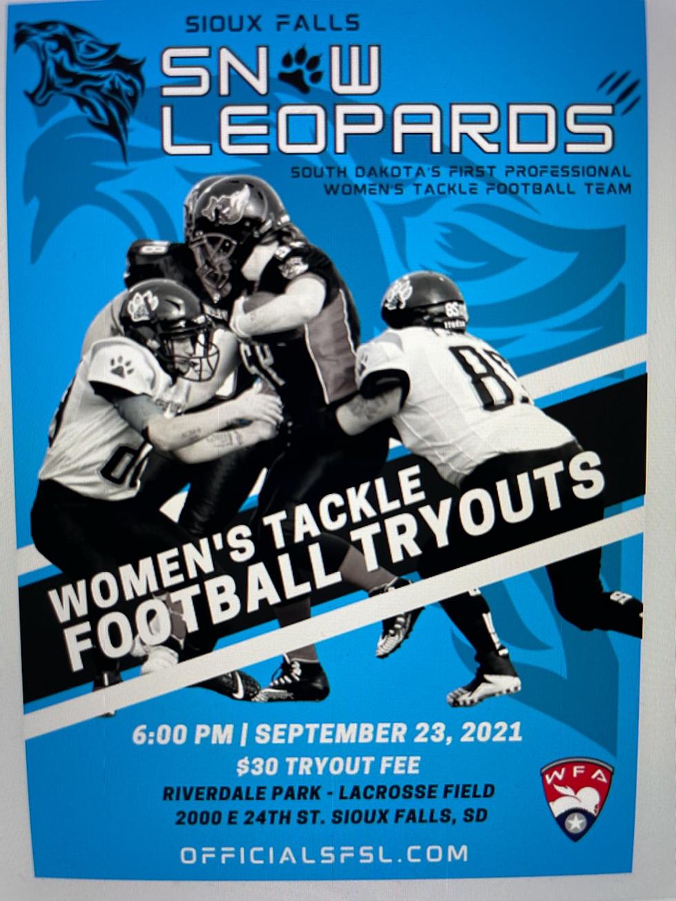 Women's Pro Football Tryouts In Sioux Falls Sept 23