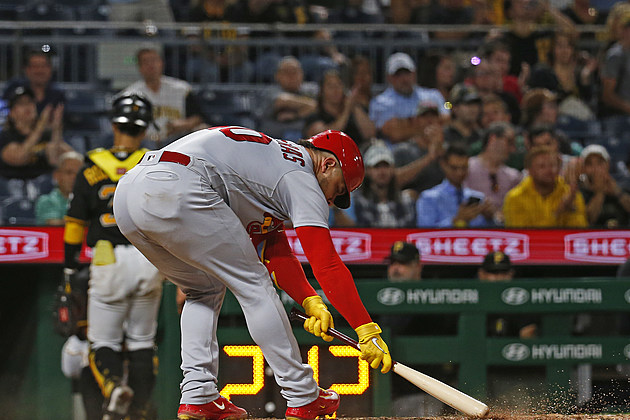 Photo: St. Louis Cardinals Willson Contreras Hit In Head By Bat