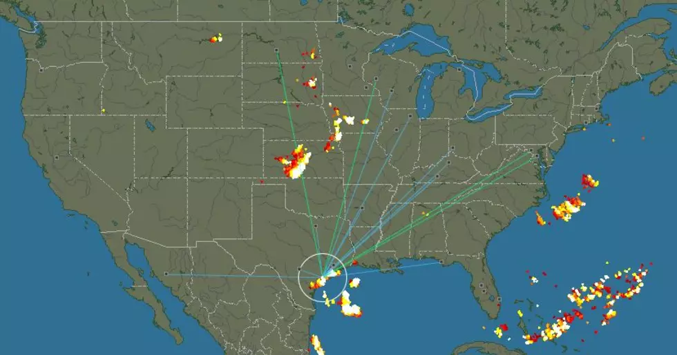 Map Shows Lightning Strikes In Almost Real Time