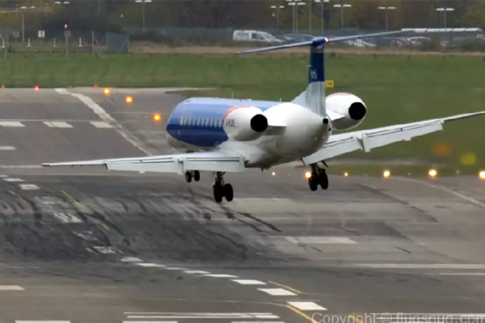 Smaller Jet Fights High Winds Lands Sideways Yet Safely [VIDEO]