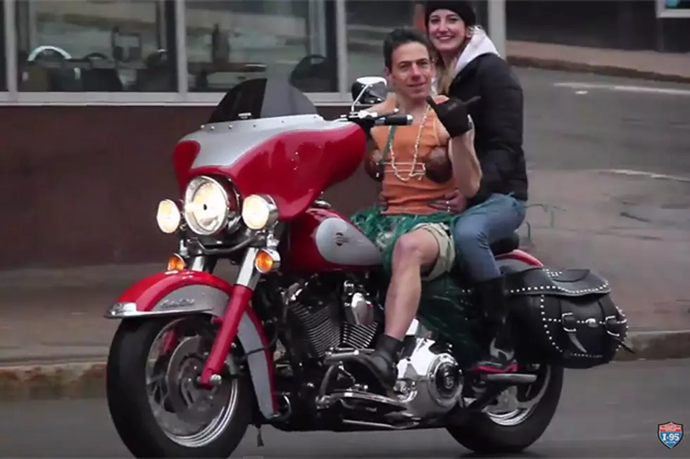 Downtown Bangor Gets Quite a Sight From a Hula Man on a Harley [VIDEO]