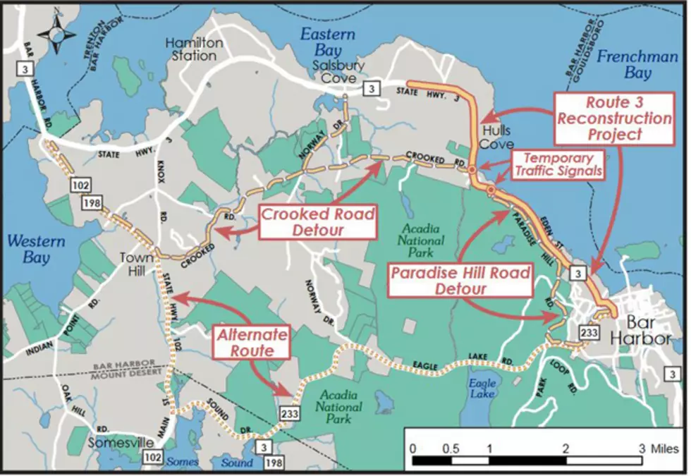 Bar Harbor Route 3 Northbound Detour Begins Monday