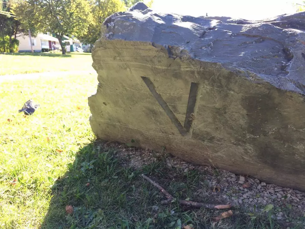 ‘V’ Marks The Spot: Have You Wondered What These Big Rocks Around Bangor Are For?