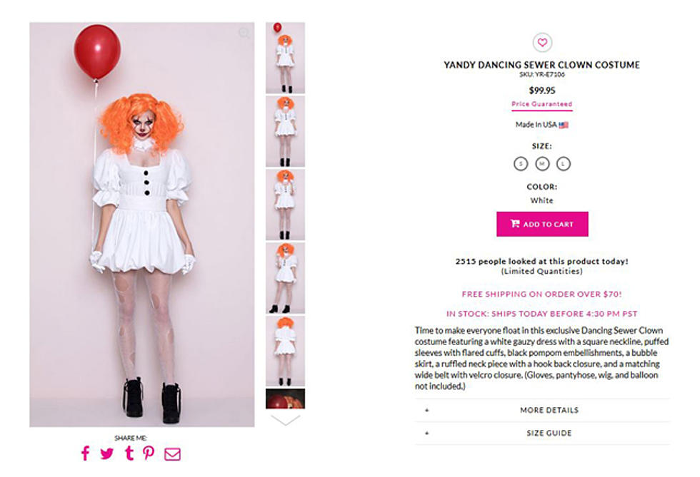 Yandy.com Offers Dancing Sewer Clown Halloween Costume Resembling Pennywise