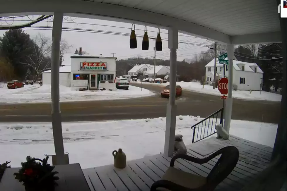 Idiot Blows Through Stop Sign And Slides Into A House In Auburn [VIDEO]