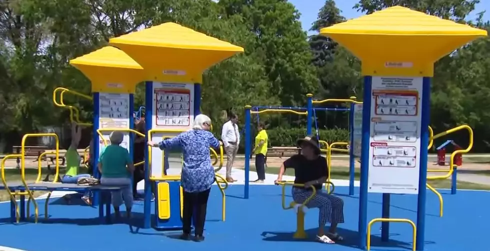 Ellsworth Crews Begin To Install Senior Playground At Knowlton Park