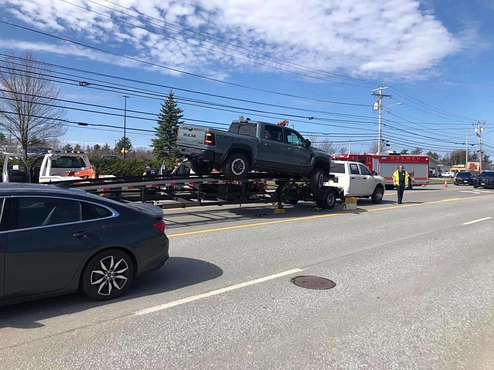 Brewer EMS Help Fix Loading Mishap For A Very Expensive Truck