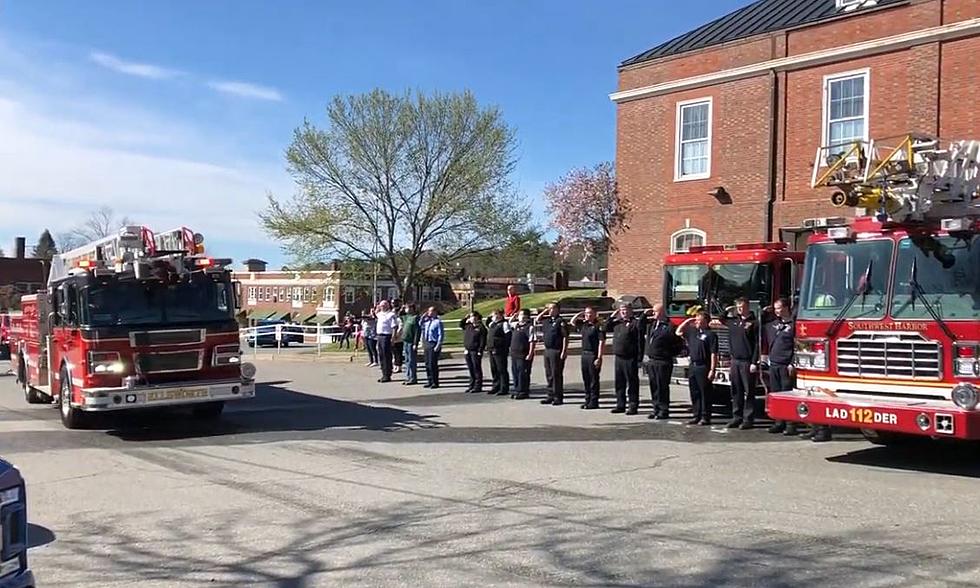 Deputy Chief Bobby Dorr Passes By The Ellsworth Fire Station One Last Time [VIDEO]