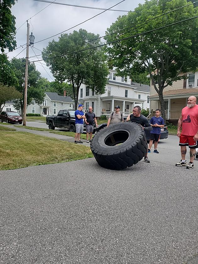 Bangor Man Flips 400-Lb Tire 1 Mile In Under 3 Hours For Veterans