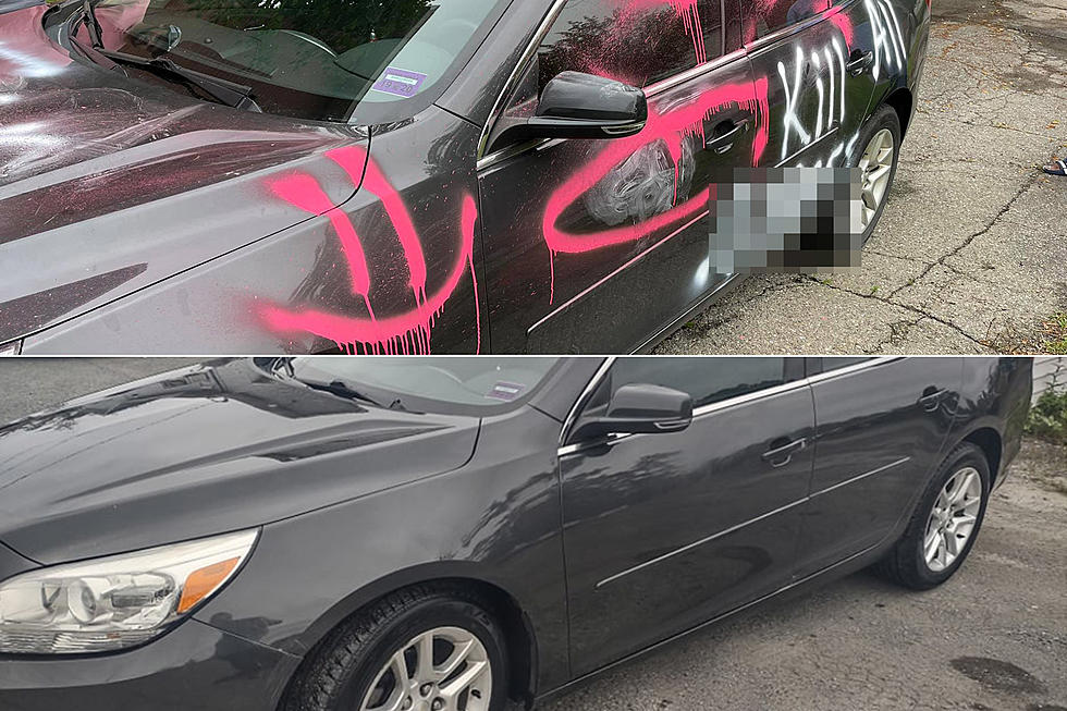 Hoping To Help Heal, One Hermon Business Cleans Racist Graffiti Off Victim’s Car