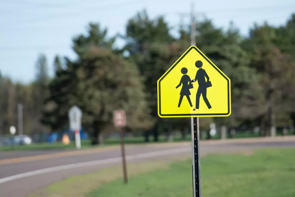 School zone road sign