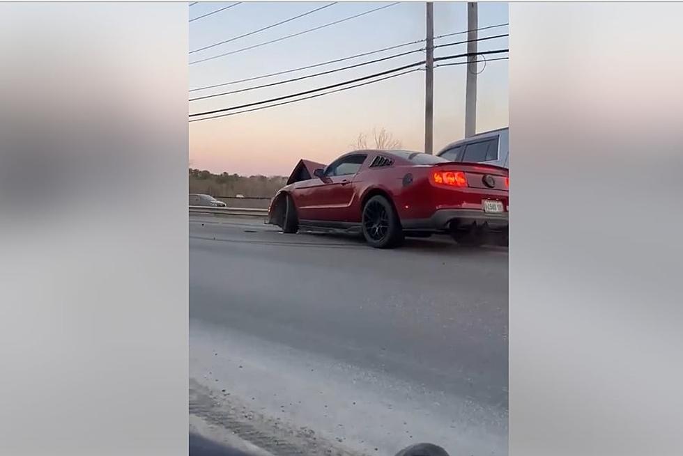 Teen Crashes Parents’ Mustang after ‘Burnout’ near Cascade Park in Bangor