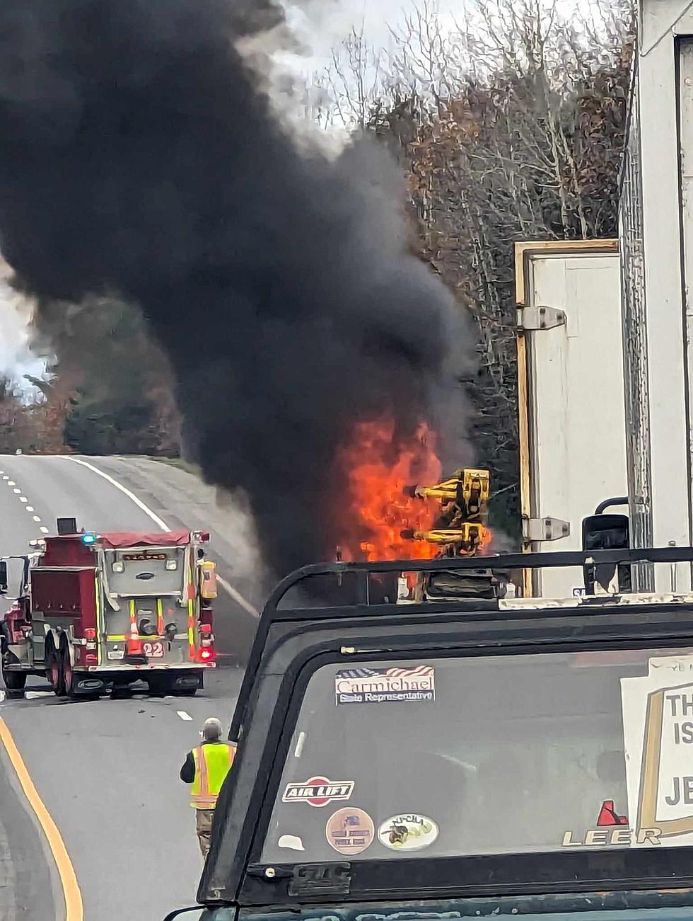 Concrete Pump Truck Explosion Causes Traffic Delay On Interstate Wednesday Morning