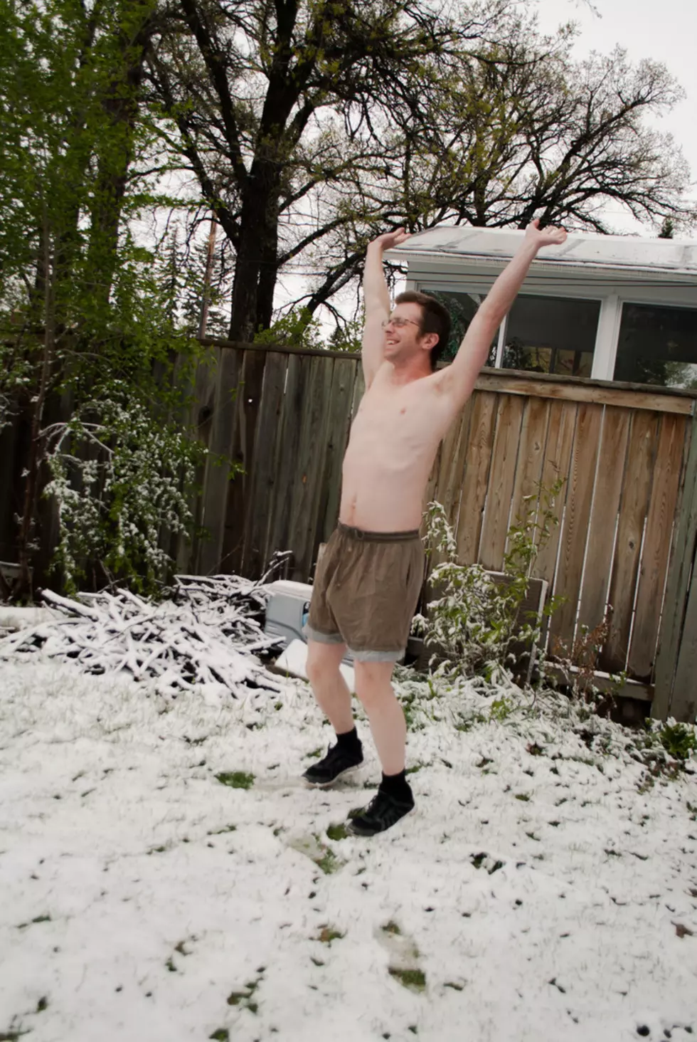 He is not cold in the snow